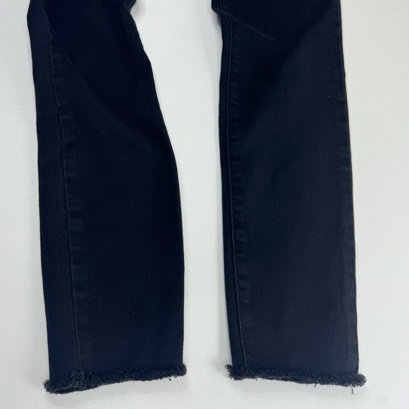 Kut From The Kloth Raw Hem Skinny High Rise Black Jeans Womens Size 2 - Picture 7 of 10